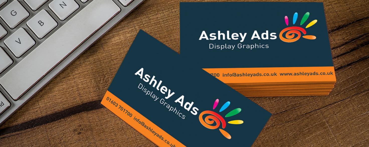 Ashley Ads print footer image business cards