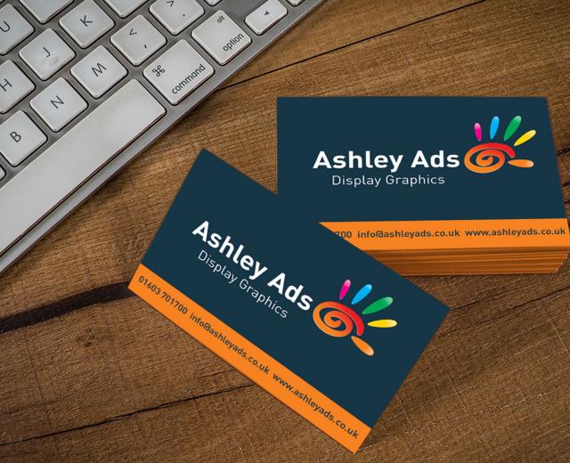 Ashley Ads print footer image business cards
